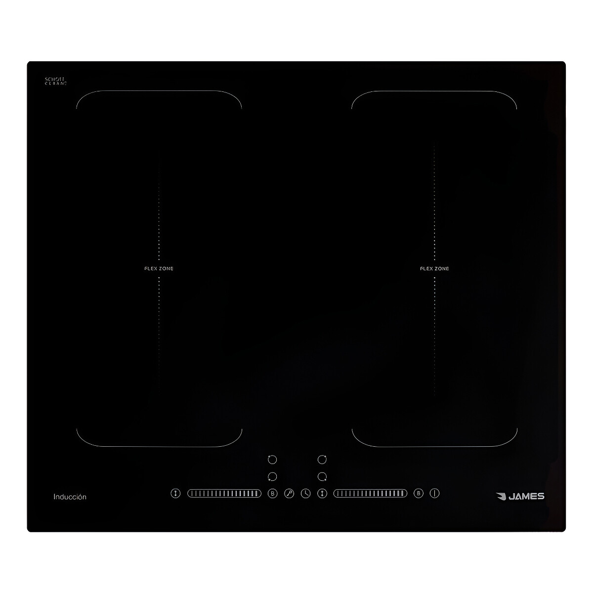 Anafe De Empotrar James 4p Tactil Inducción Alta Eficiencia Color Negro 