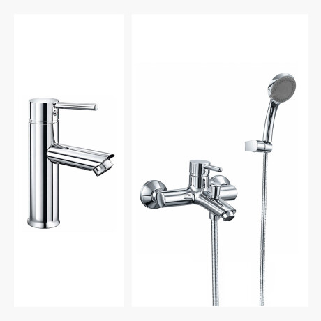 JUEGO DE GRIFERIA INCLUYE DUCHA EXTERIOR Y LAVATORIO BAJO LINEA DEERFIELD 000