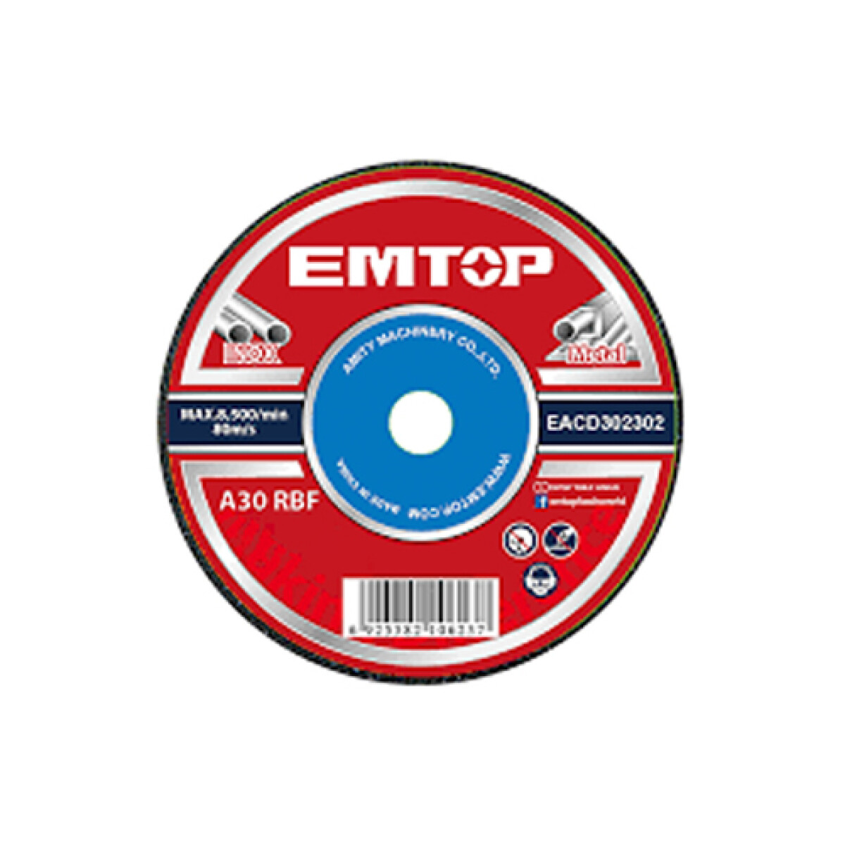 Disco Emtop Metal/inox 230mmx1.6mm C/u 