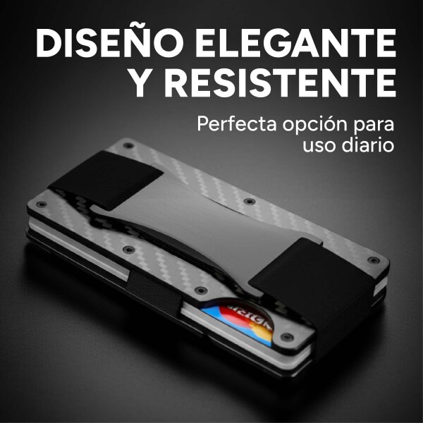 Billetera Tarjetero Bloqueo Rfid Anti Clonación Calidad Variante Color Plateado Labrado