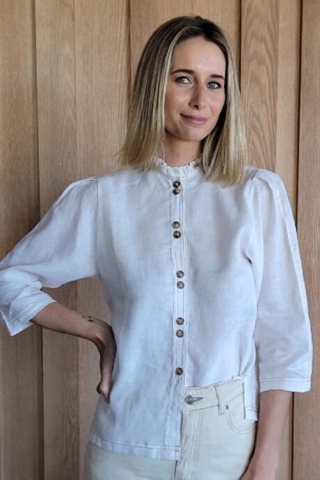 Camisa Carlotta 2.0 Puro Lino Blanco