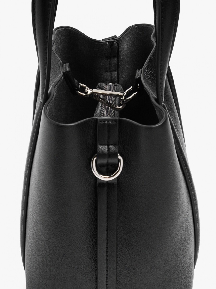 Bolso Tote Con Bandolera S negro