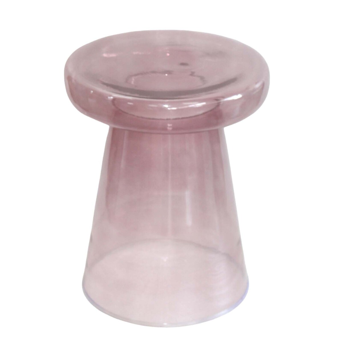 MESA LATERAL - VIDRIO ROSA LUNA ROSADO 