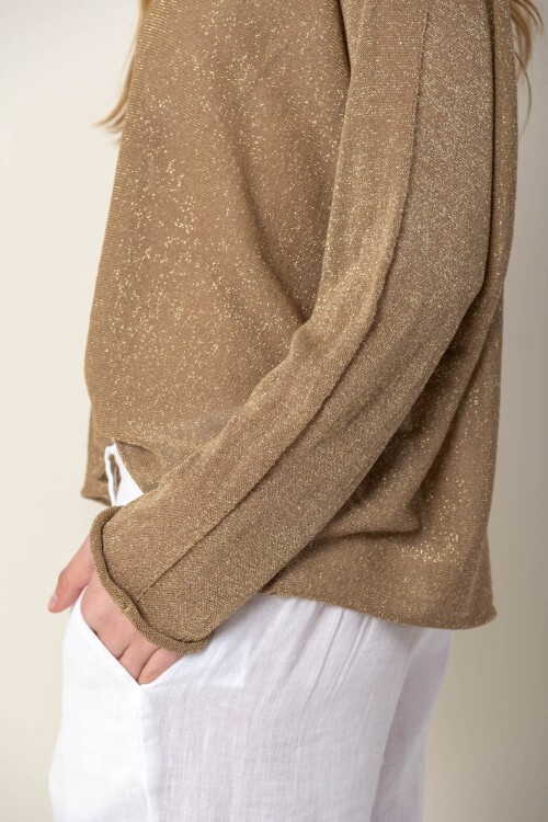Sweater lurex Tostado
