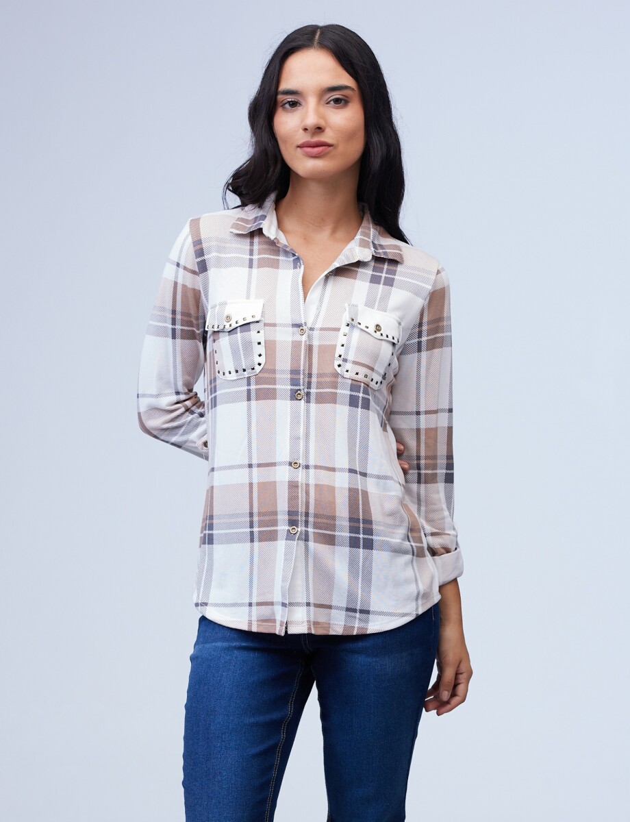 Camisa Soft Cuadrille - Multi/blanco 