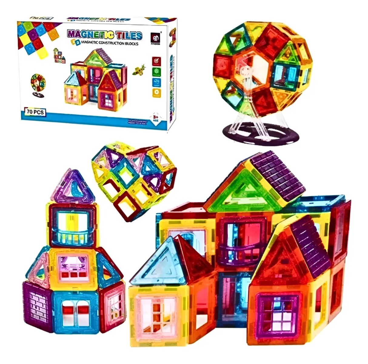 Bloques Magneticos 70 Piezas 
