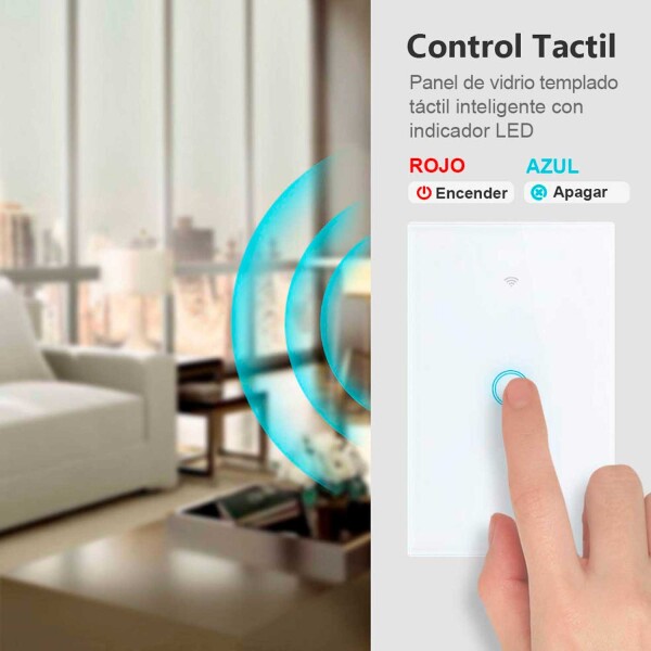 Interruptor Tactil De Pared 1 Ch Zigbee3.0 Moes Interruptor Tactil de Pared 1 CH Zigbee3