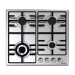 ANAFE GAS - 4 HORNALLAS - ENC. ELÉCTRICO – KIT GAS acero inoxidable