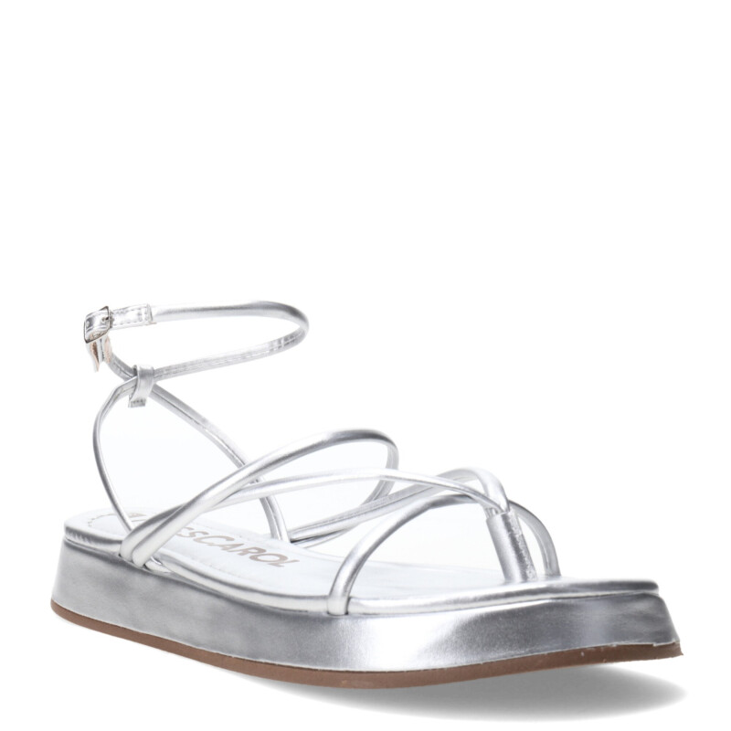 Sandalias de Mujer Miss Carol DAVV con tiras finas Plateado