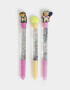 Lapices y Lapiceras Set De 3 Lapiceras Con Líquido En Estuche De Pvc Estampado - Combinacion Multicolor