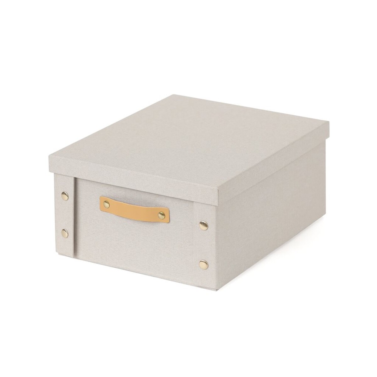 CAJA ORGANIZADOR C/ASA 26.5X31.5X14.5CM TELA CREMA 