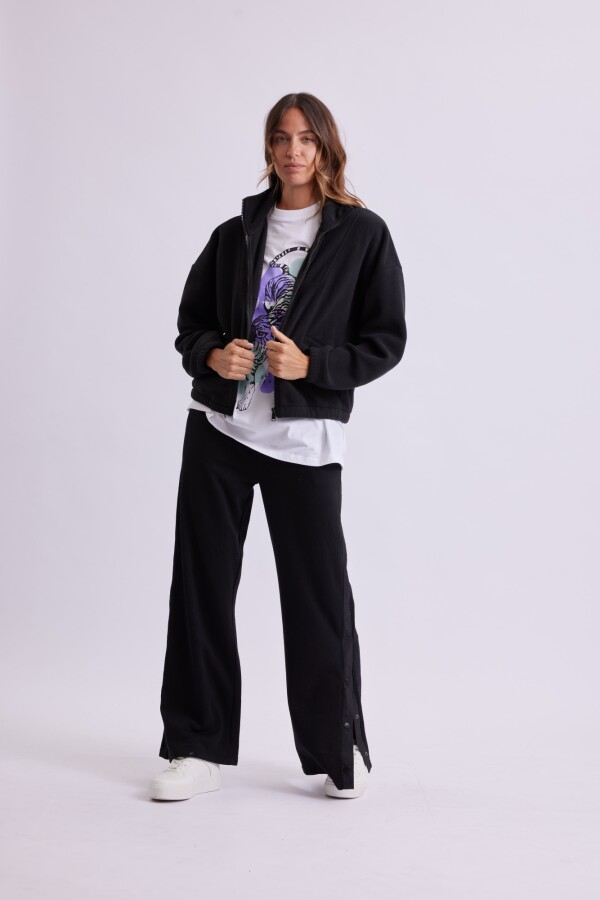 Campera polar oversize Negra
