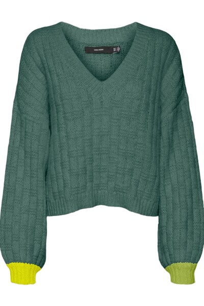 Sweater Ingrid Loose Contraste Dark Forest