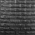REVESTIMIENTO AUTO ADHESIVO 3D 70 X 77 CM X 3 MM - LADRILLO NEGRO REVESTIMIENTO AUTO ADHESIVO 3D 70 X 77 CM X 3 MM - LADRILLO NEGRO