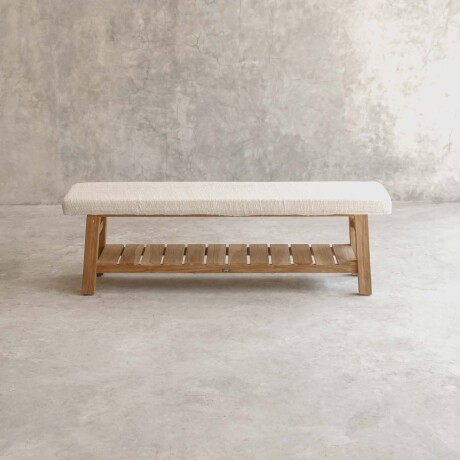 PIE DE CAMA MADERA NATURAL-BEIGE VICTORIA