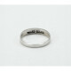 Anillo Oro 18K Blanco Y 7 Brillantes Corte Princesa Anillo Oro 18K Blanco Y 7 Brillantes Corte Princesa