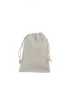 Bolsa tela algodon 10x14 cm. NATURAL