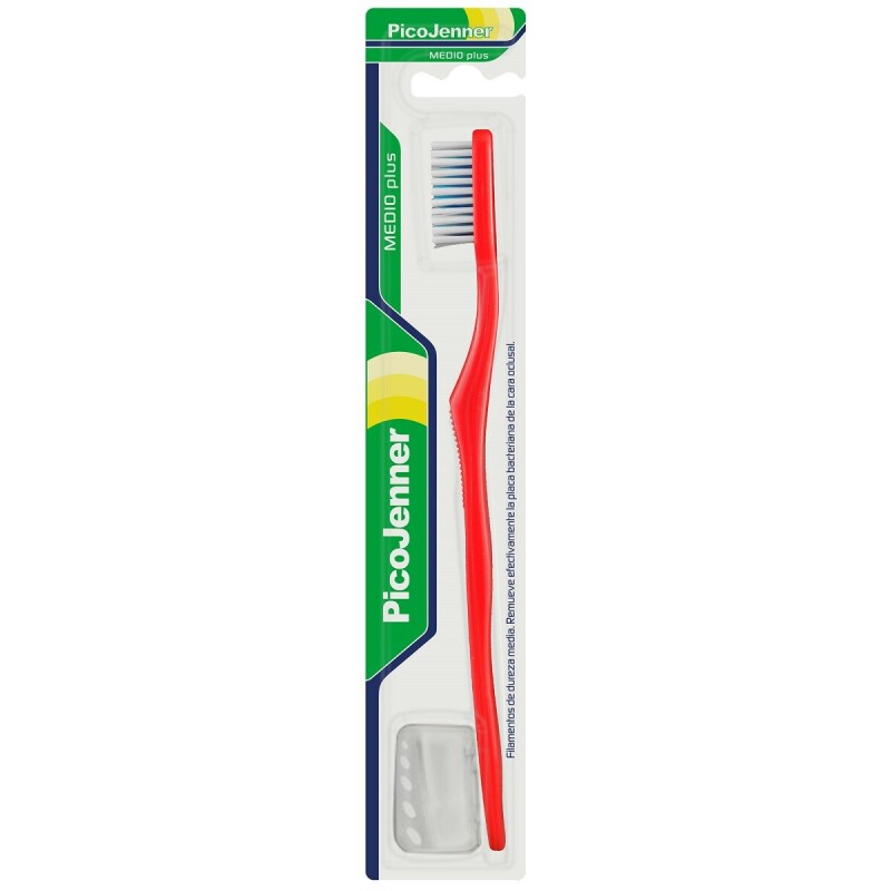 Cepillo Dental Pico Jenner Medio Plus 1 Unidad con protector. Cepillo Dental Pico Jenner Medio Plus 1 Unidad con protector.