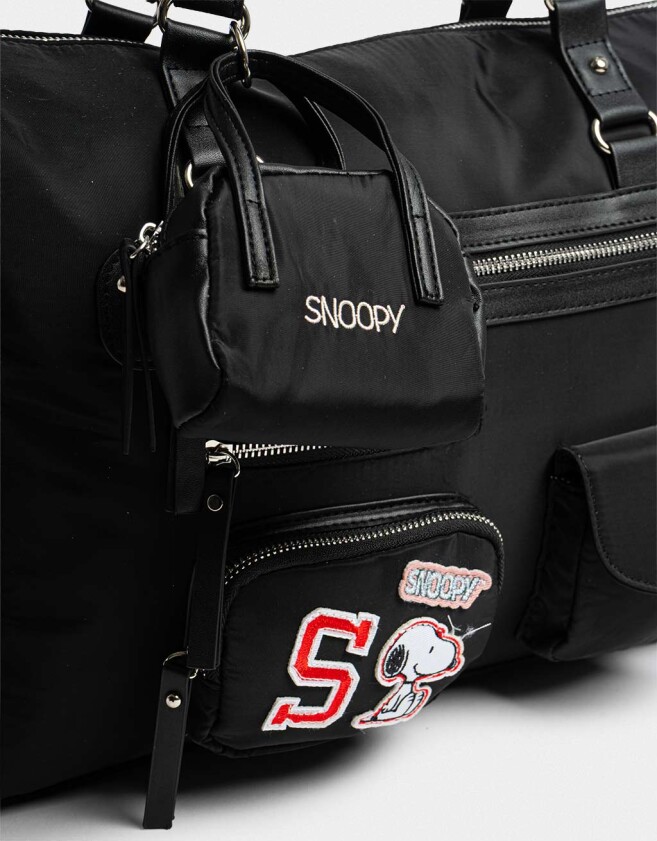 Shopper Cartera Shopper Snoopy - Negro