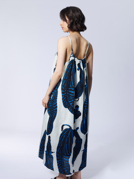 Vestido algodón estampa Cebras Negro