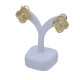 Par de caravanas en oro 18k y brillantes modelo Alhambra Par de caravanas en oro 18k y brillantes modelo Alhambra