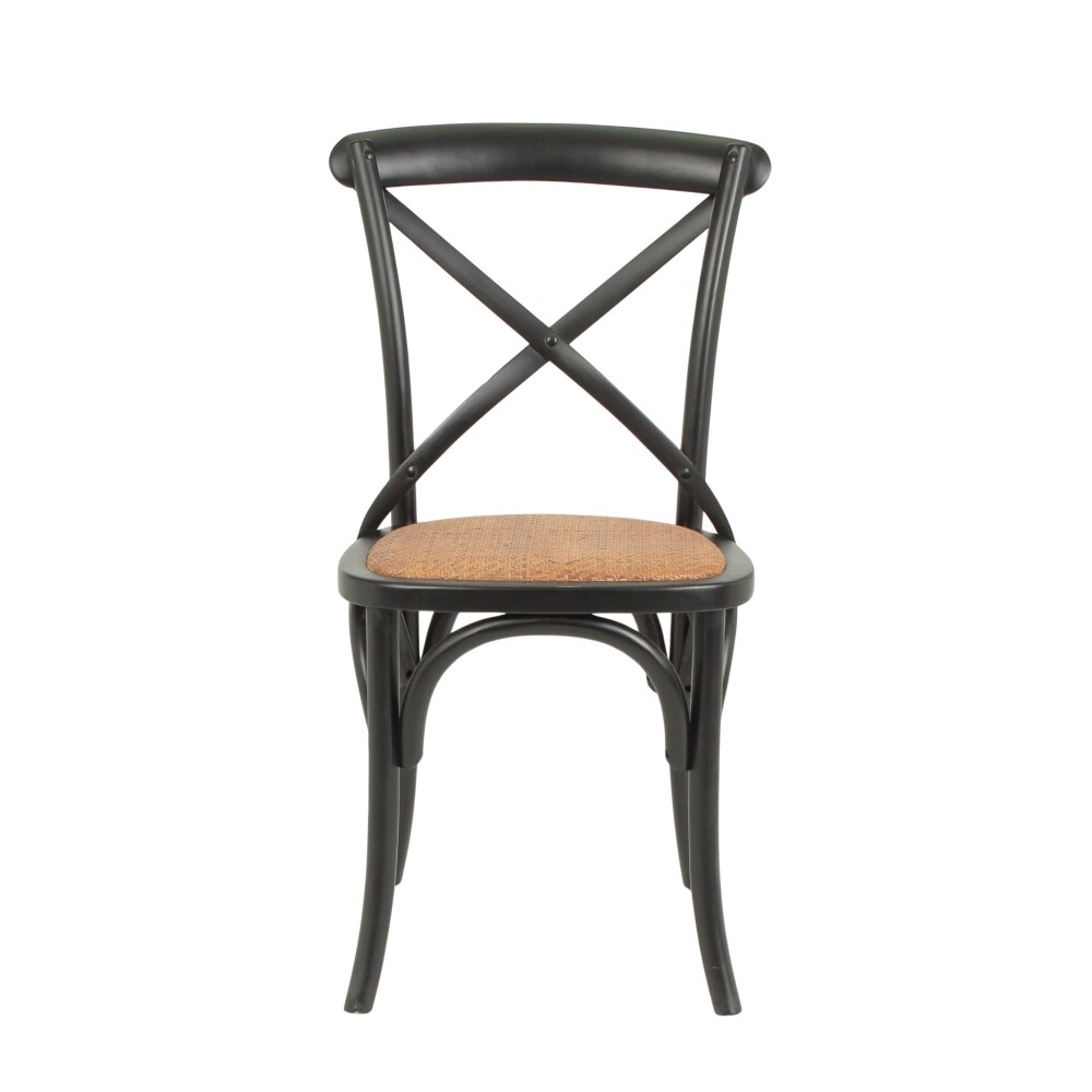 Silla Cruceta de Abedul macizo - Negra Silla Cruceta de Abedul macizo - Negra