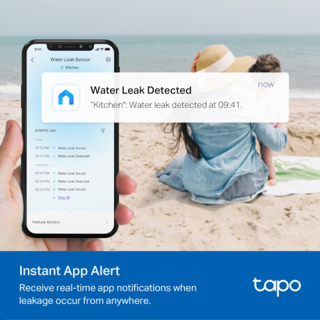 Tp-link - Sensor Inteligente de Fuga de Agua Tapo T300. Alertas. IP67. Color Blanco. 001