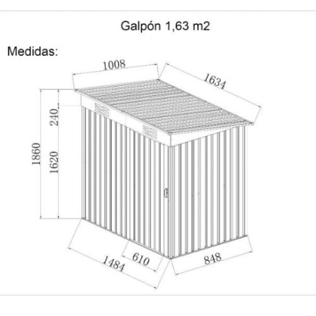 GALPON ECODROP 163X100X186 1.6M2 001
