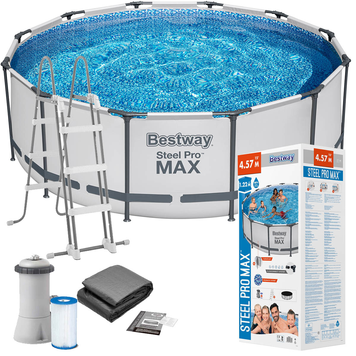 Piscina Bestway Estructural 16015 L 457x122cm + Bomba - Bsw056438 