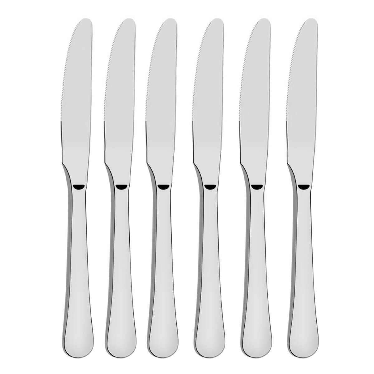 SET 6 CUCHILLOS ROMA MESA ACERO 23CM 