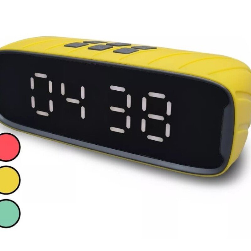 Radio reloj despertador led 3.8x6x2.8pulg