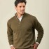 Buzo Lambswool Medio Cierre Verde