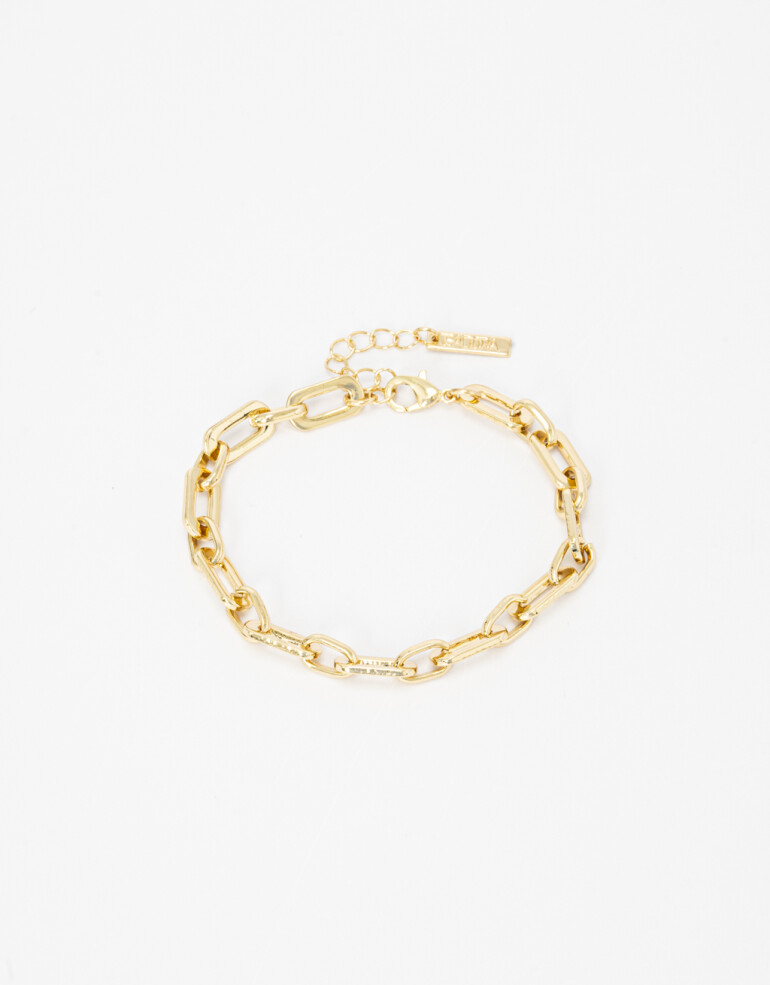 Pulseras Flexibles Metal Pulsera Flexible Metal Eslabón. - Dorado