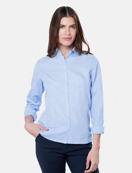 CAMISA ENTALLADA Azul