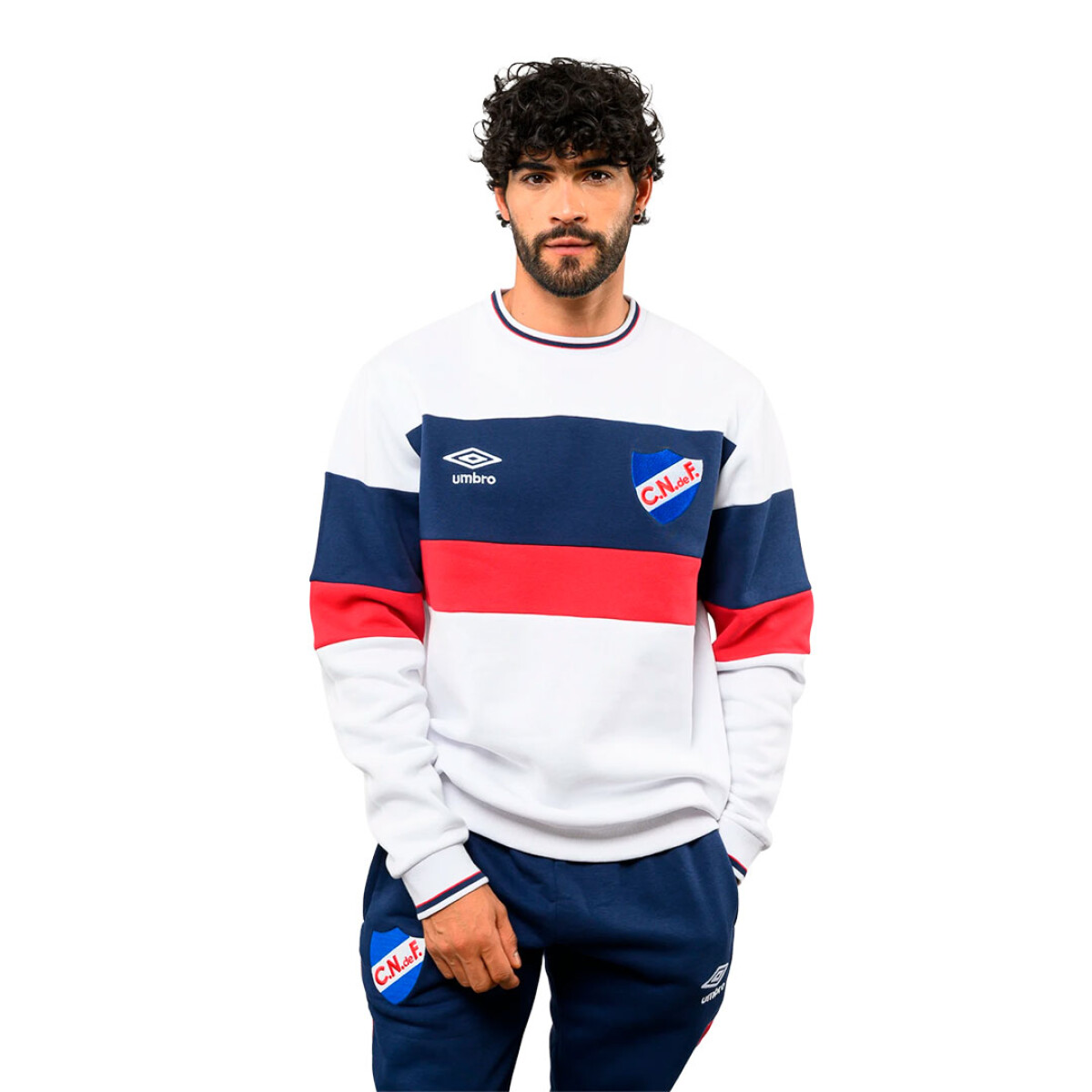 Buzo de Hombre Umbro Grav Nacional - Blanco - Azul 