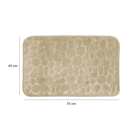 Alfombra Baño Absorbente y Antideslizante Microfibra 45x75Cm Beige