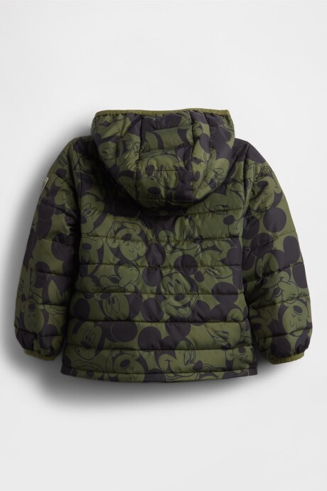 Campera Puffer Disney Toddler Niño Army Jacket Green
