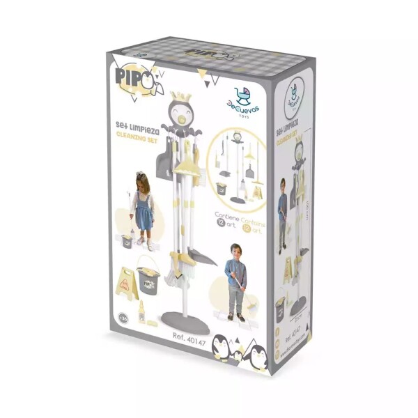 Set Juguetes Limpieza Hogar De Cuevas Infantil 12 Accesorios Variante Color Gris