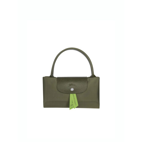 Longchamp -Cartera Longchamp plegable de nylon con cierre y asa corta, Le pliage green M 0