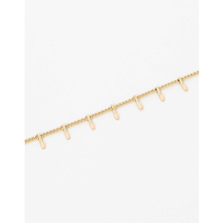 Pulsera Flexible Piezas Esmaltadas Dorado