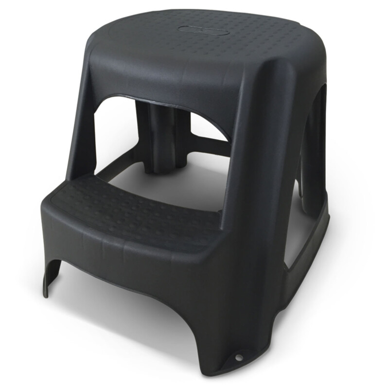 Banqueta 2 escalones soporta 100 kg NEGRO