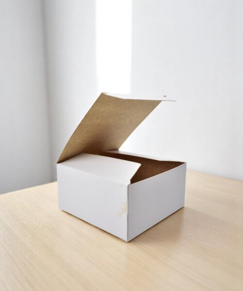 Caja flexi plegable 10x10x05 cm. BLANCO