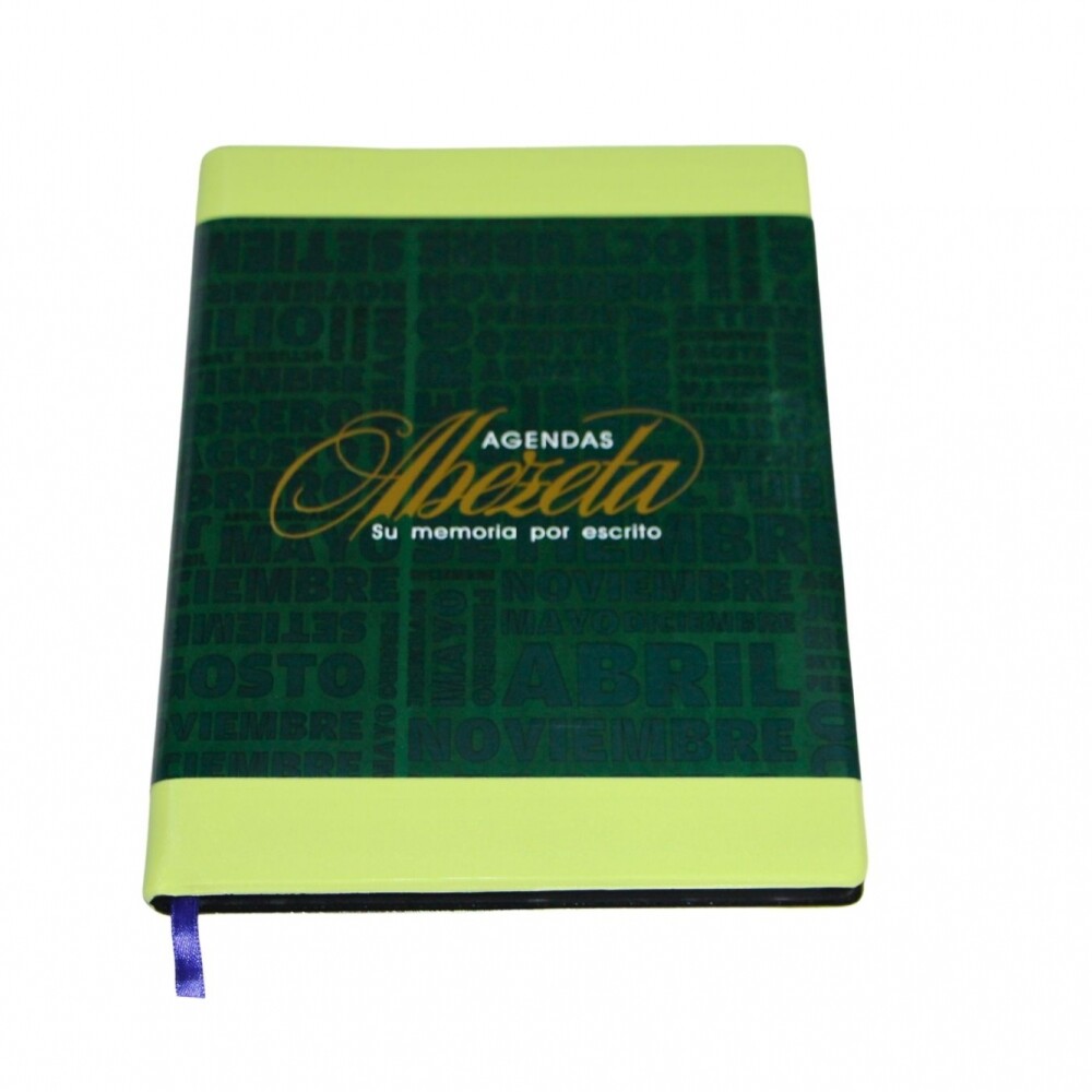 AGENDA ABEZETA 200 CLASICA DEL AÑO TAPA FUNDA COLOR VERDE CLARO
