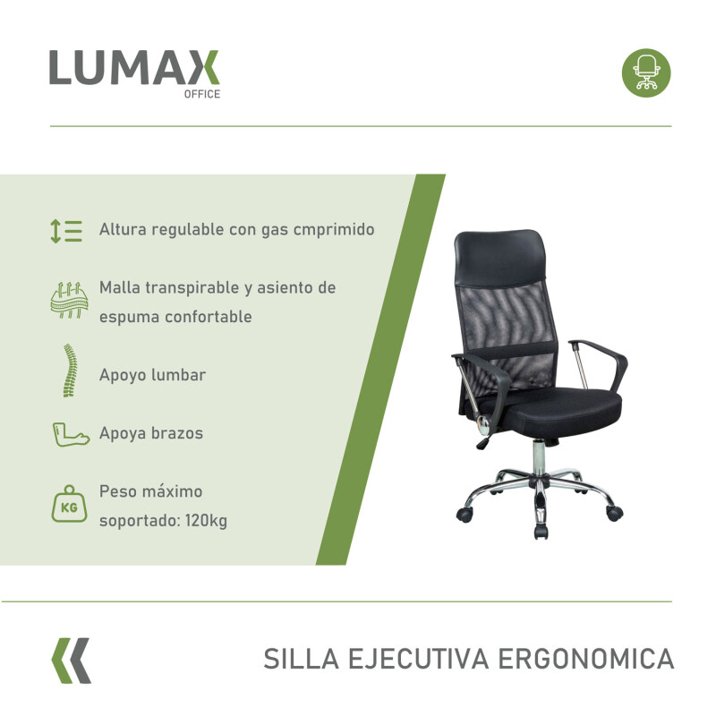 Silla Ejecutiva ergonómico Lumax Mesh Genova Silla Ejecutiva ergonómico Lumax Mesh Genova