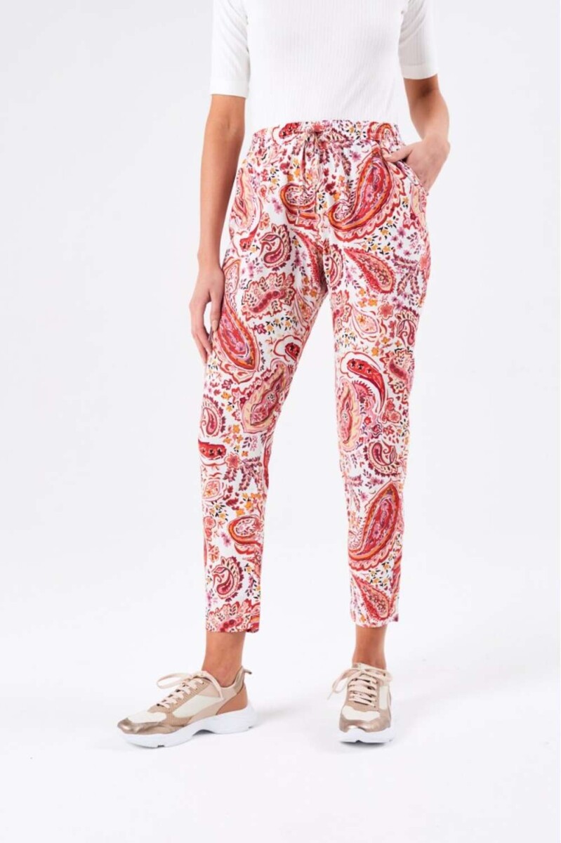 Pantalon Print - Rojo 