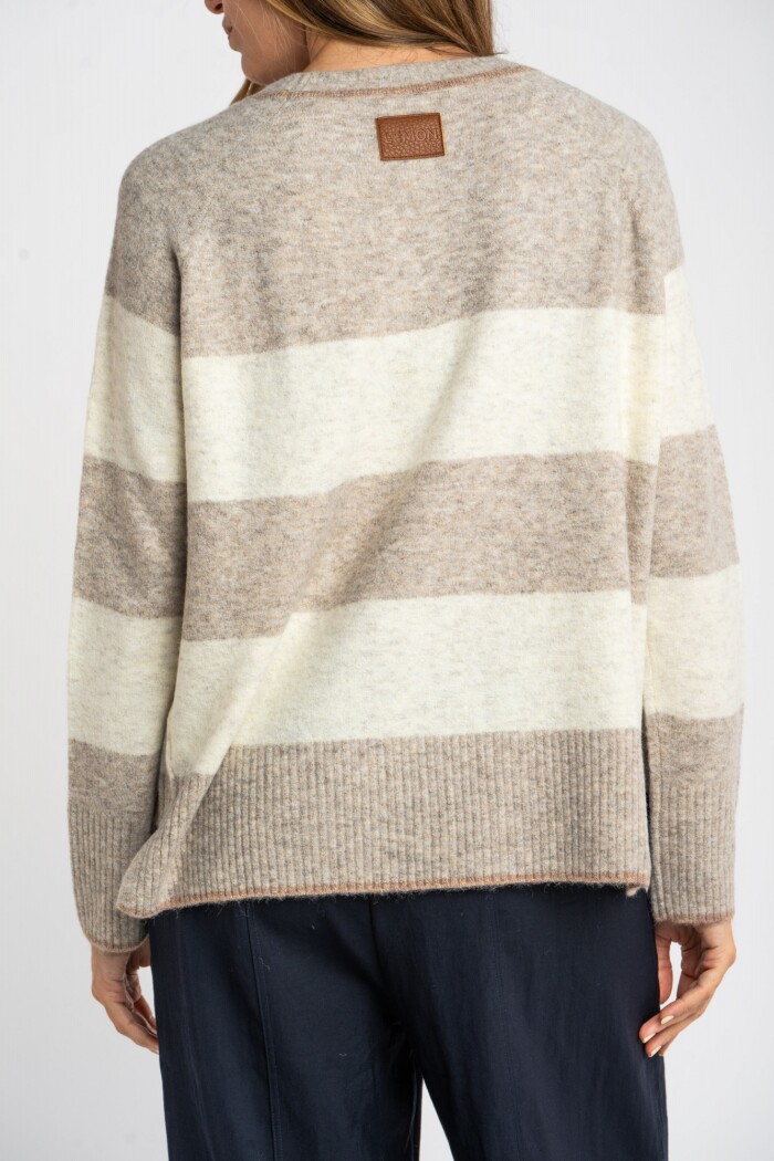 Sweater Rayado Visón