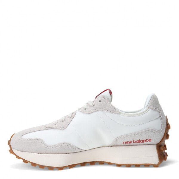 Championes Unisex New Balance 327 Blanco - Gris - Rojo