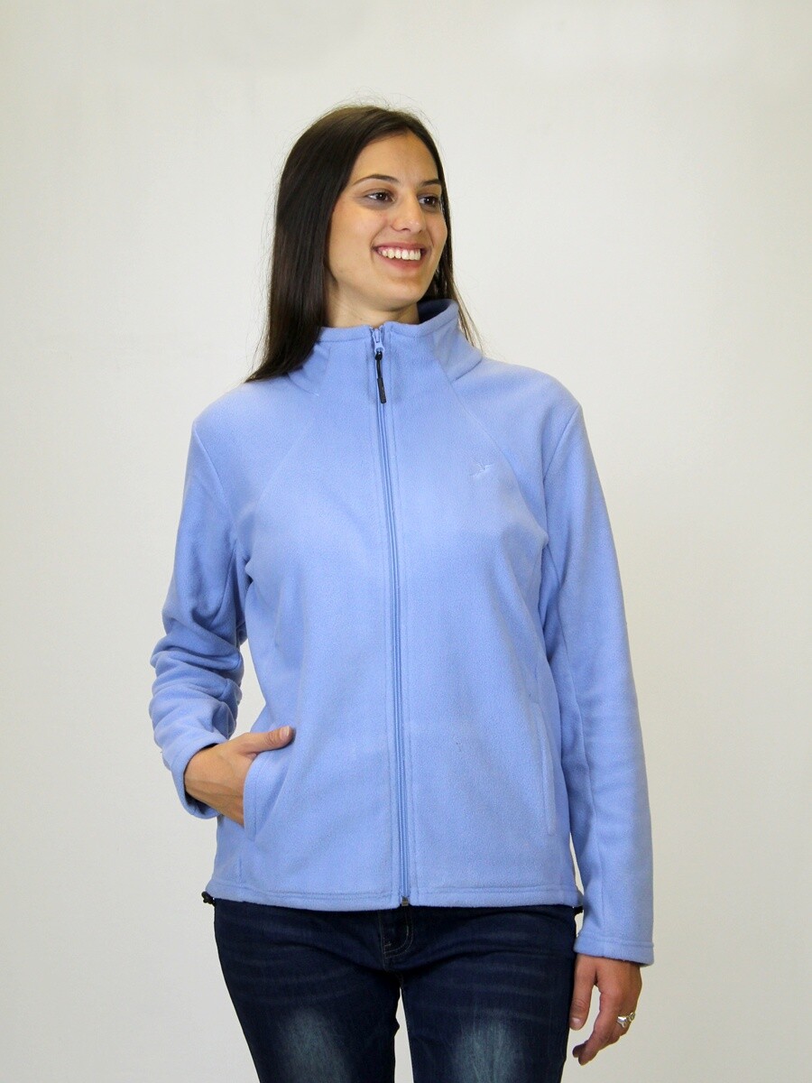 Campera Polar Dama - Celeste 