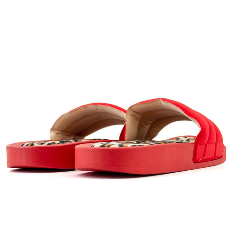 Sandalias Chill Sunday Leopard de Mujer - T73-1 Rojo