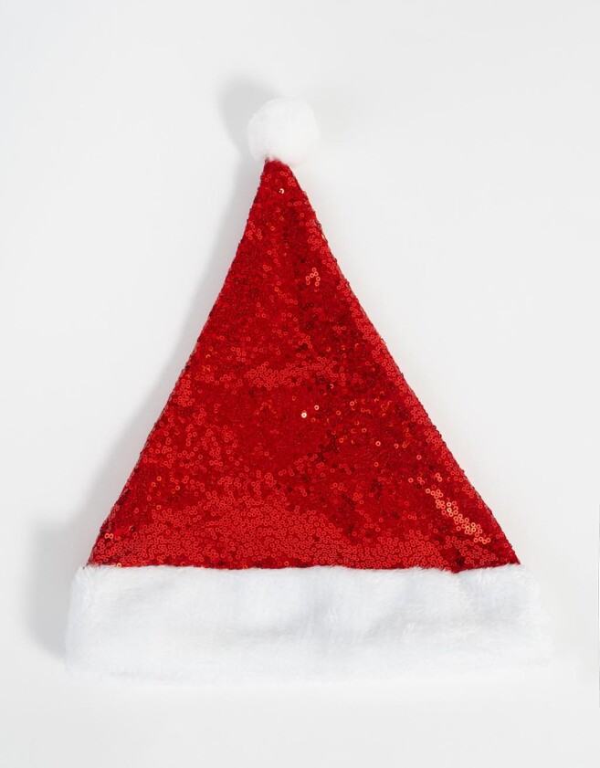 Vinchas Textiles Navidad Gorro Navidad Lentejuelas - Rojo Medio